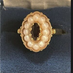 Avon Elegant Gold Plated and Pearl Women's Ring